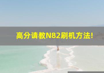 高分请教N82刷机方法!