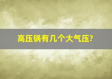 高压锅有几个大气压?