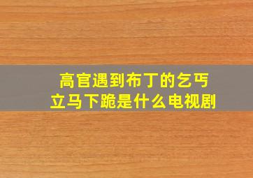 高官遇到布丁的乞丐,立马下跪是什么电视剧