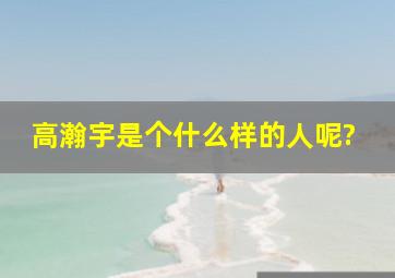 高瀚宇是个什么样的人呢?