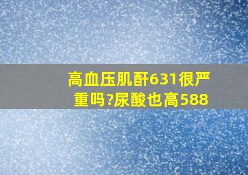 高血压肌酐631很严重吗?尿酸也高588