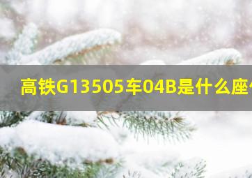 高铁G13505车04B是什么座位?