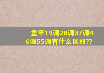 鱼竿19调28调37调46调55调有什么区别??