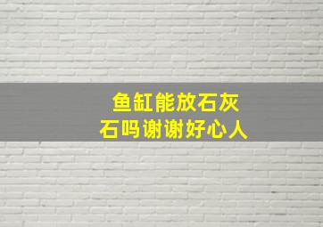 鱼缸能放石灰石吗谢谢好心人