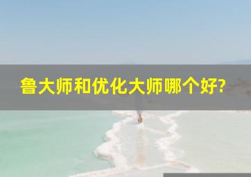 鲁大师和优化大师哪个好?