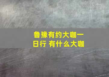 鲁豫有约大咖一日行 有什么大咖