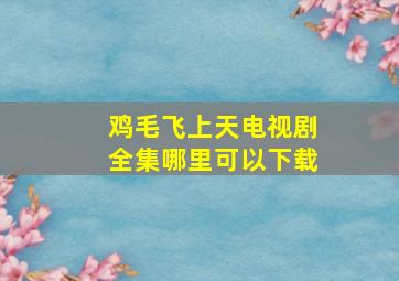 鸡毛飞上天电视剧全集哪里可以下载(