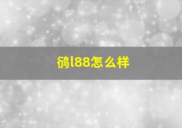 鸻l88怎么样