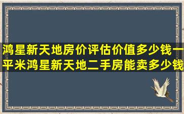 鸿星新天地房价评估价值多少钱一平米,鸿星新天地二手房能卖多少钱...