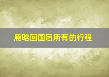 鹿晗回国后所有的行程。