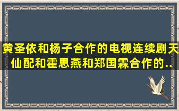 黄圣依和杨子合作的电视连续剧《天仙配》和霍思燕和郑国霖合作的《...