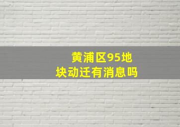 黄浦区95地块动迁有消息吗