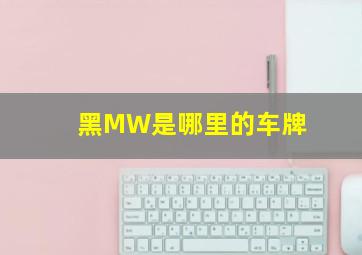 黑MW是哪里的车牌(