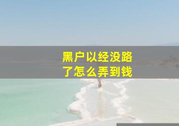 黑户以经没路了怎么弄到钱