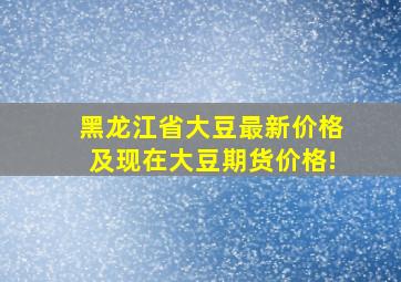 黑龙江省大豆最新价格及现在大豆期货价格!