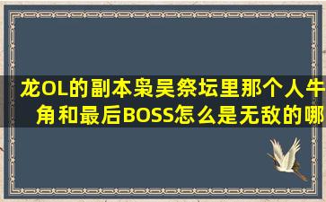 龙OL的副本枭吴祭坛里那个人牛角和最后BOSS怎么是无敌的哪地方...