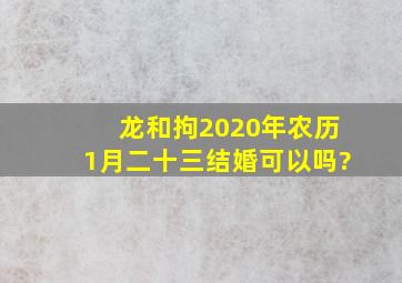 龙和拘2020年农历1月二十三结婚可以吗?